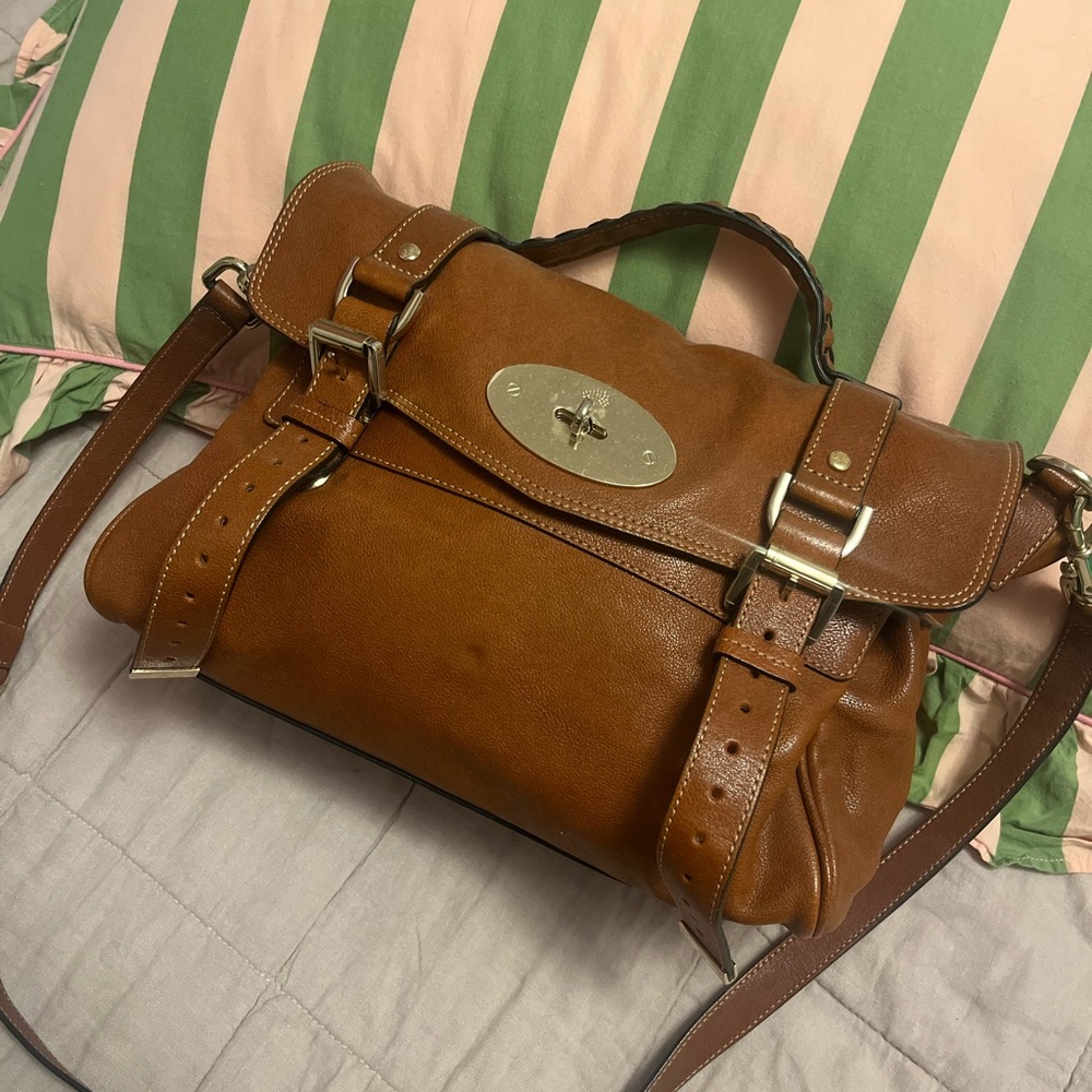 Mulberry Tan Leather Alexa Bag Authentic